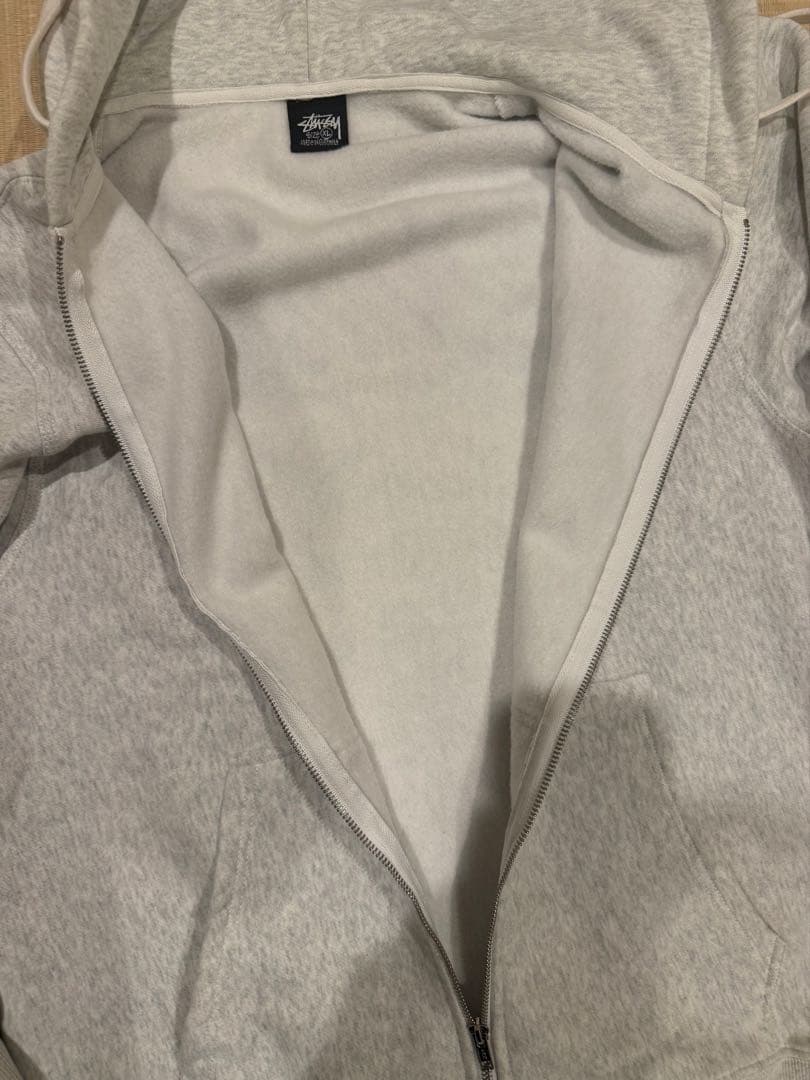 Stussy グレー フリースパーカー