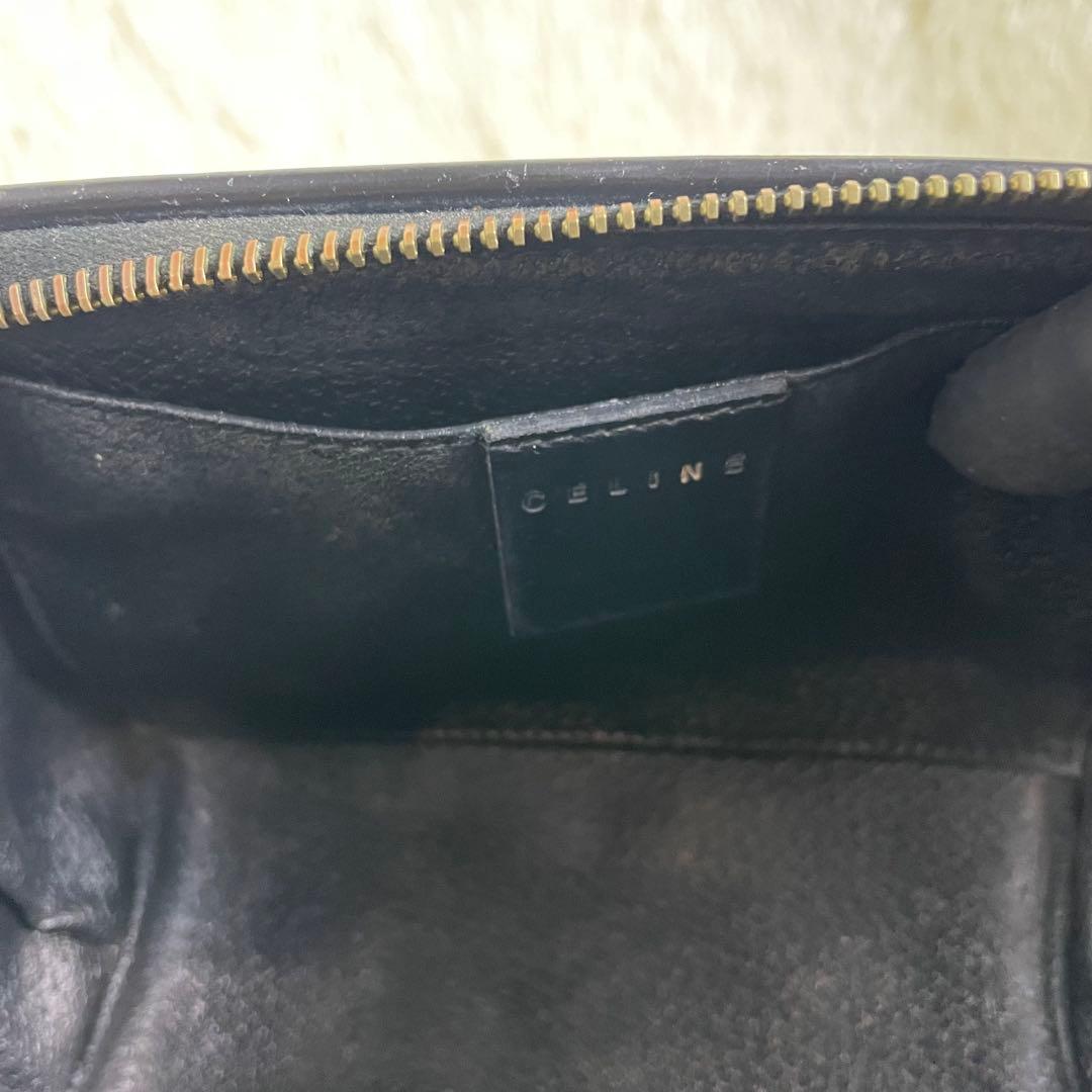 CELINE セリーヌ 黒マカダム ポーチ トリオンフ PVC 化粧ポーチ