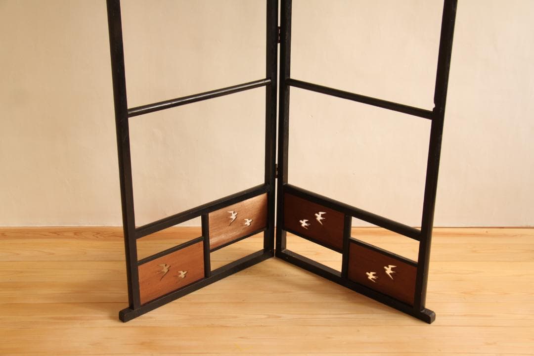 パーテーション　木製　衝立　衣桁　古道具　アンティーク　レトロ