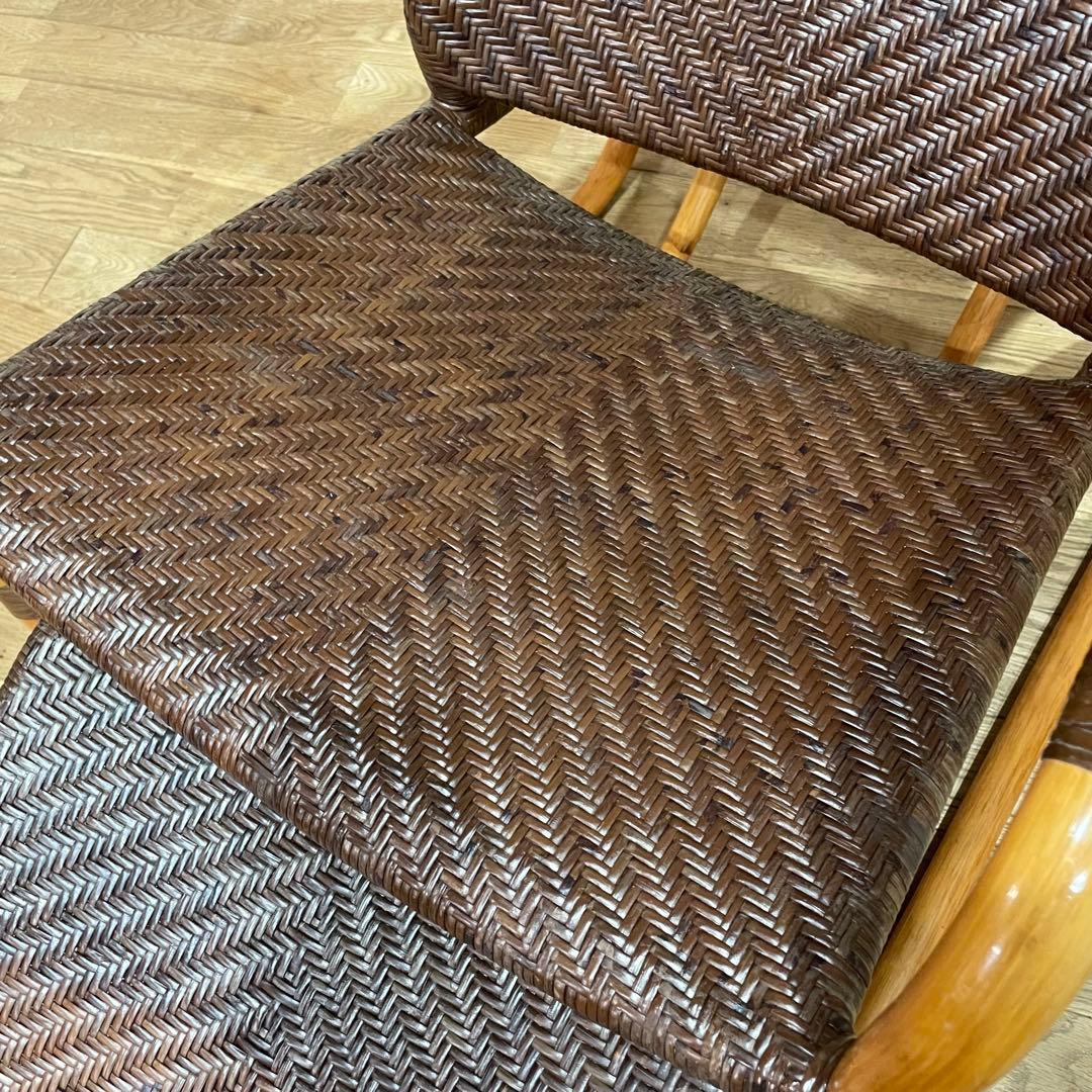 【希少】ヤマカワラタン　レストチェア　アームチェア　ラウンジチェア　オットマン