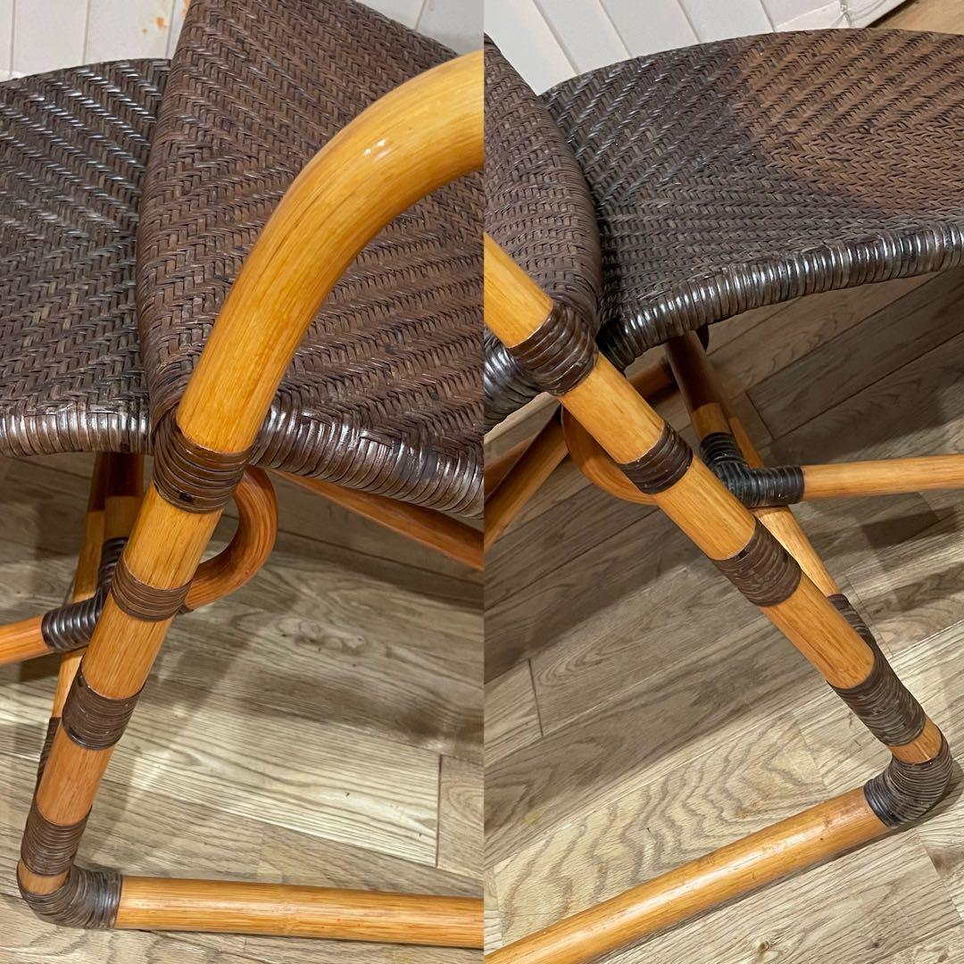 【希少】ヤマカワラタン　レストチェア　アームチェア　ラウンジチェア　オットマン