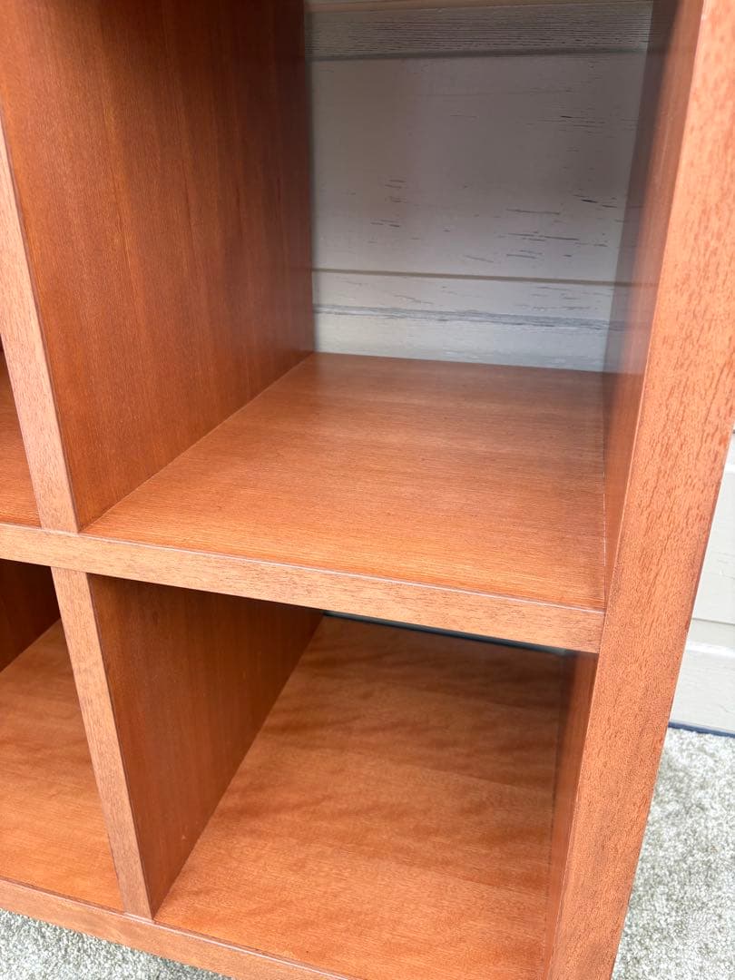 木製オープンシェルフ 6段 キャスター付き