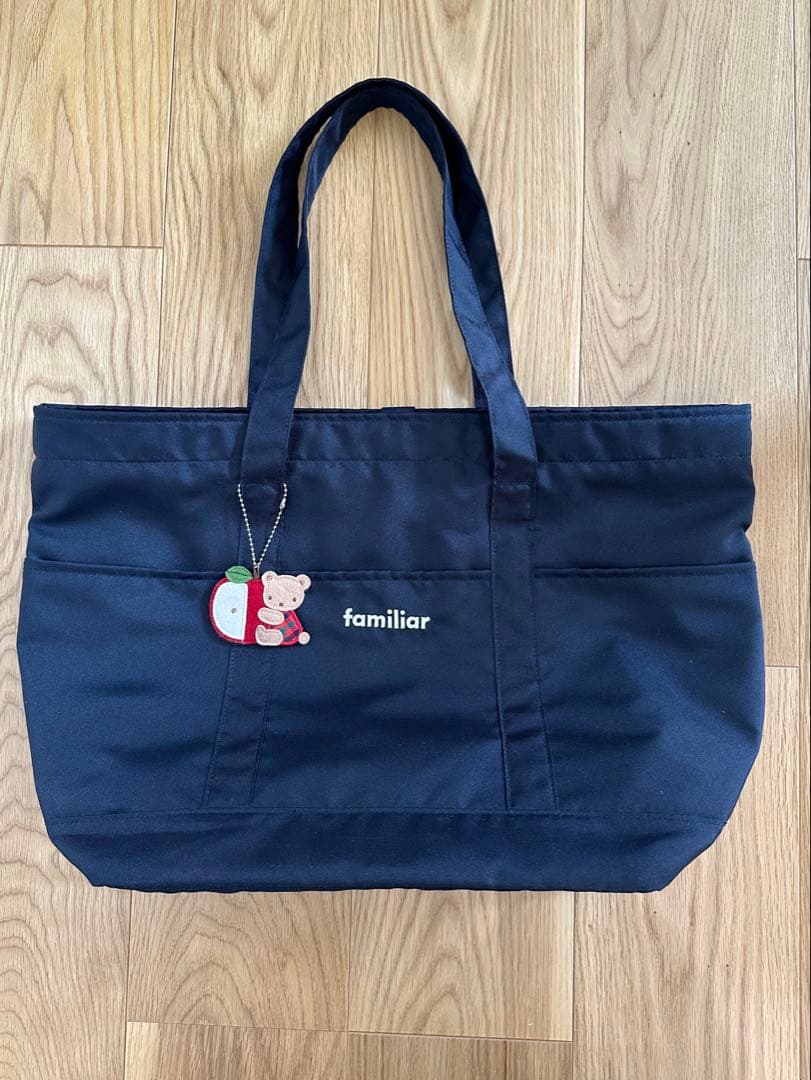 美品 familiar マザーズバッグ （赤系ファミリア チェック）