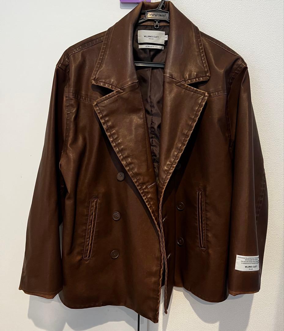 nikoand… フェイクレザーフェードジャケット　ブラウン