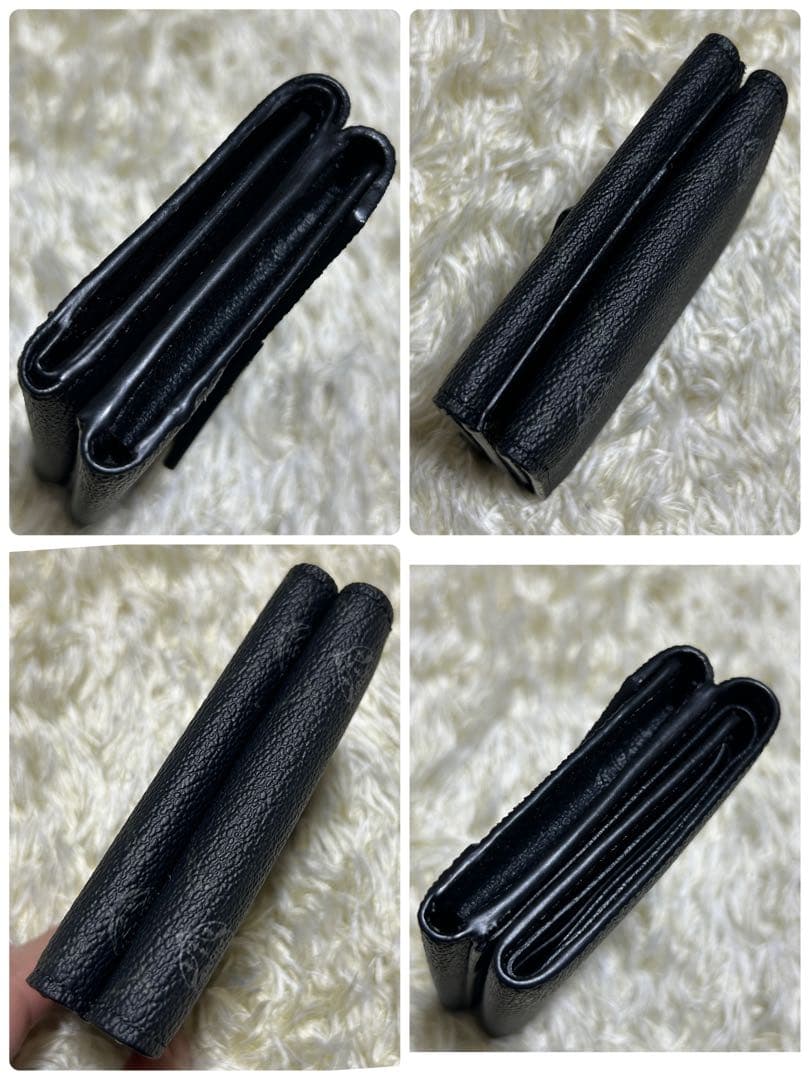 【未使用級】ベルルッティ　コンパクト財布　黒　エンベロップ　トライフォールド