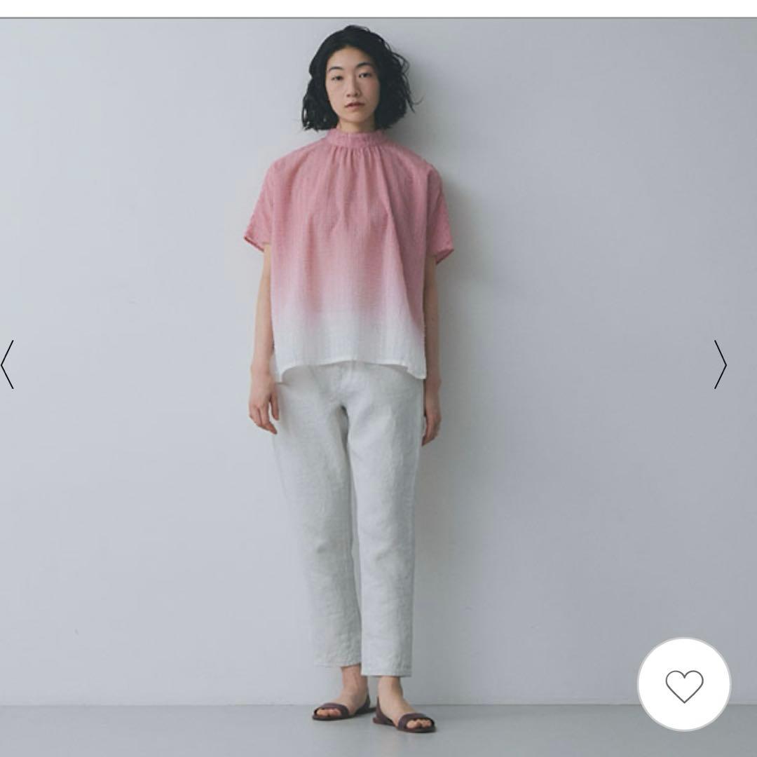 【中川政七商店】ぼかし染プルオーバー・フレンチスリーブ・ブラウス・綿100％