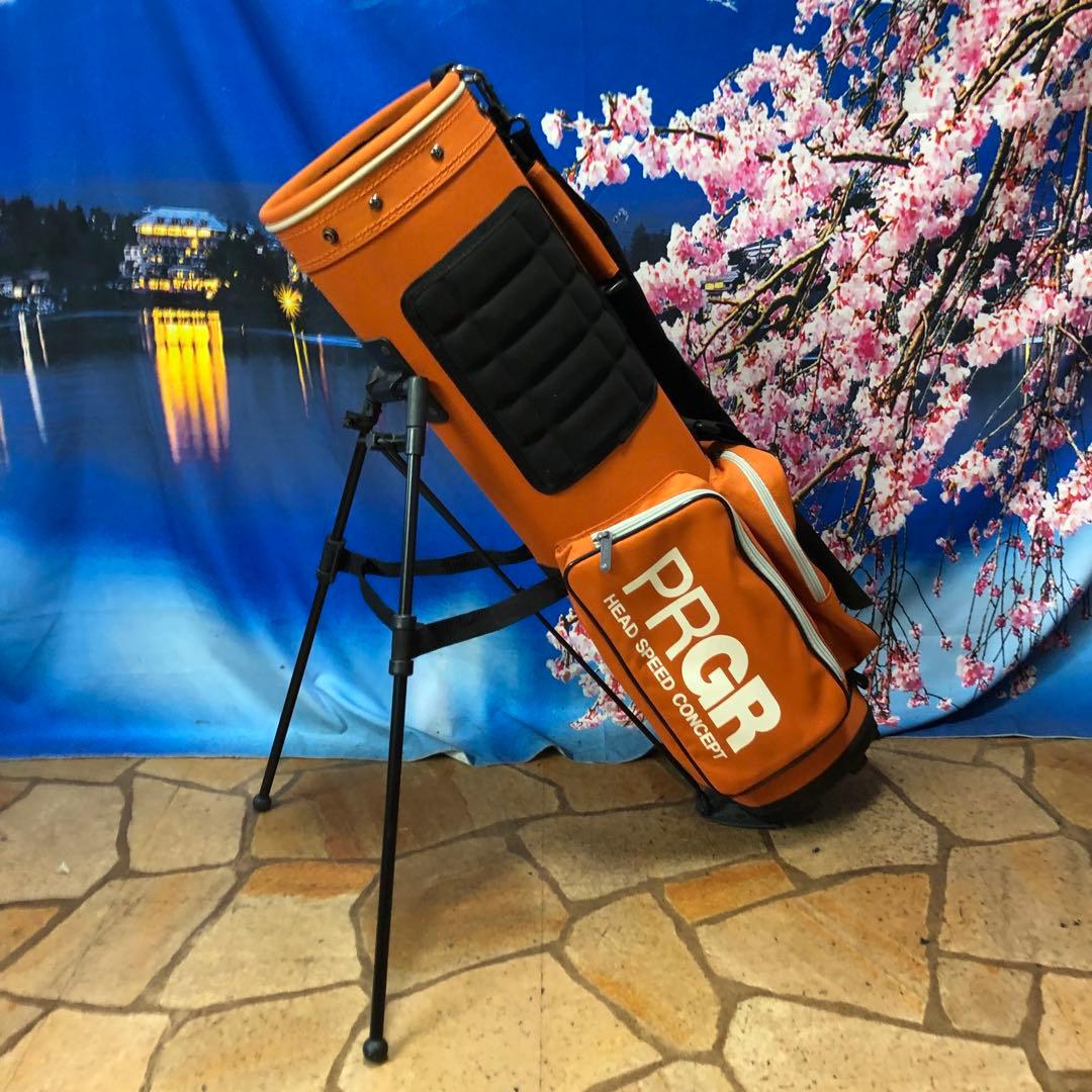 寶BV-1125 PRGR プロギア スタンド式 キャディバッグ オレンジ 美品