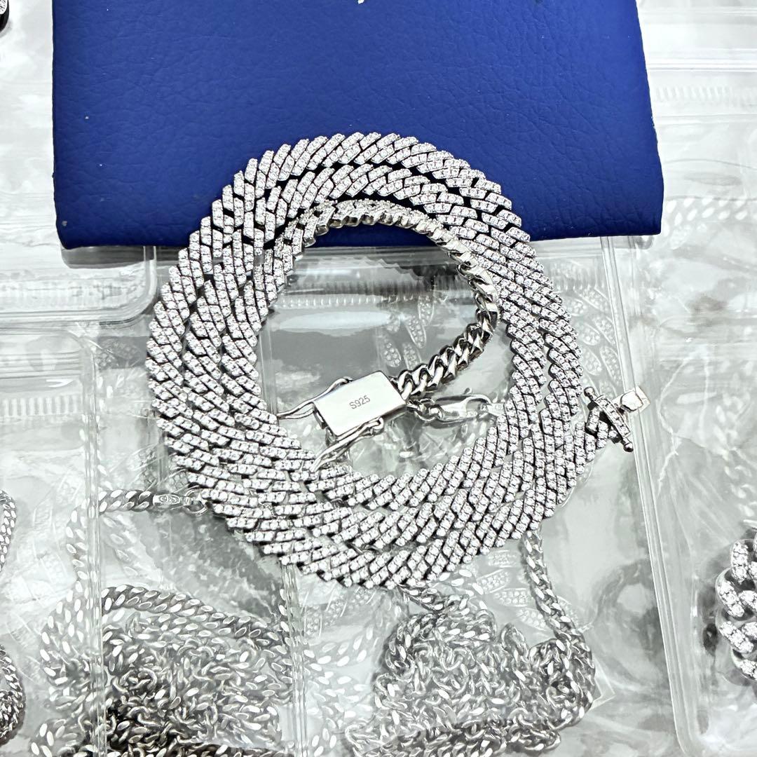 GlitterJewelryS925プロングチェーンアイスドアウト50cm40g