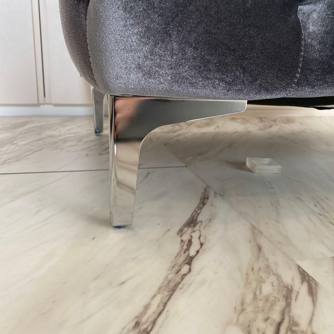 9月上旬まで期間限定　ベルベット ソファ　オットマン　チェスターフィールド調