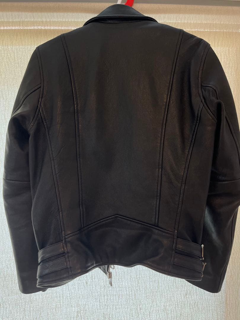 ミスターオリーブ ダブルライダース 羊革 本革 黒 美品 銀金具