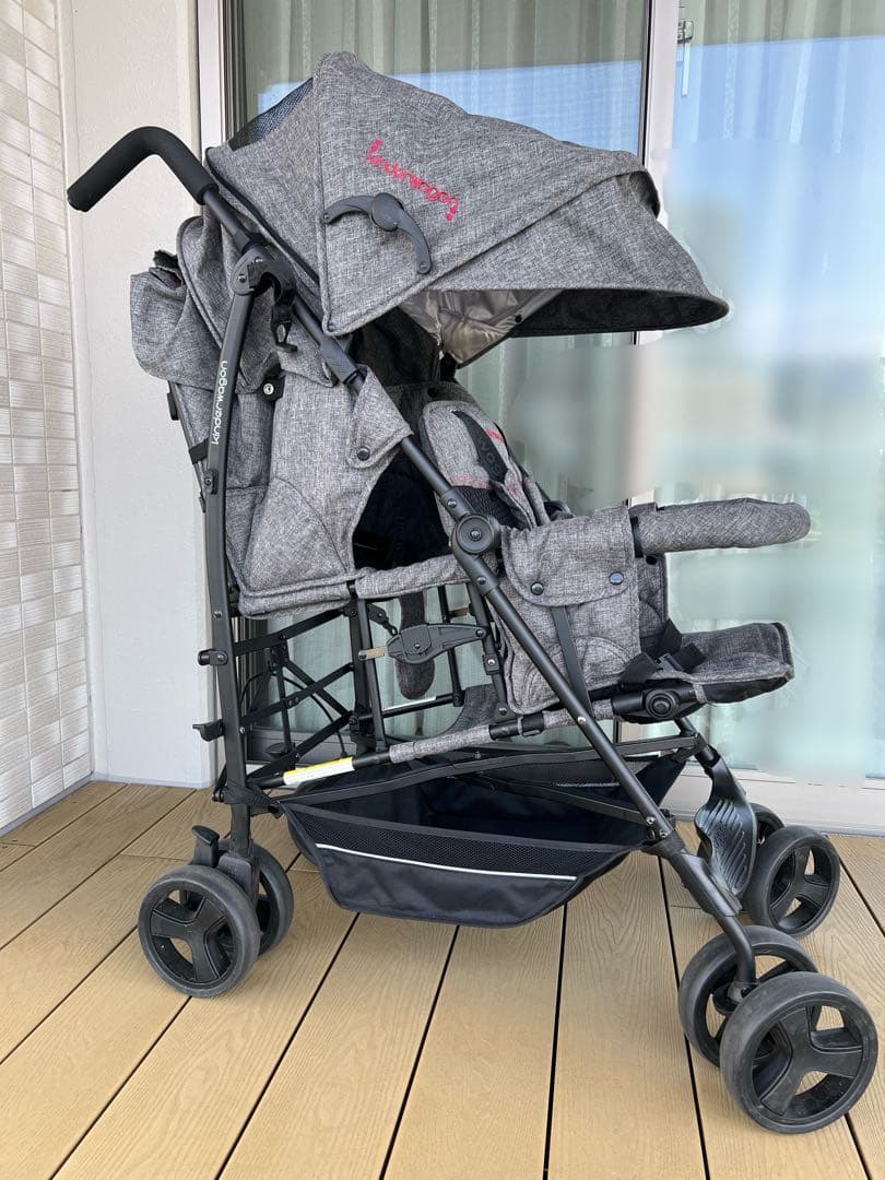二人乗りベビーカー　日本育児　キンダーワゴン　DUOシティHOP2