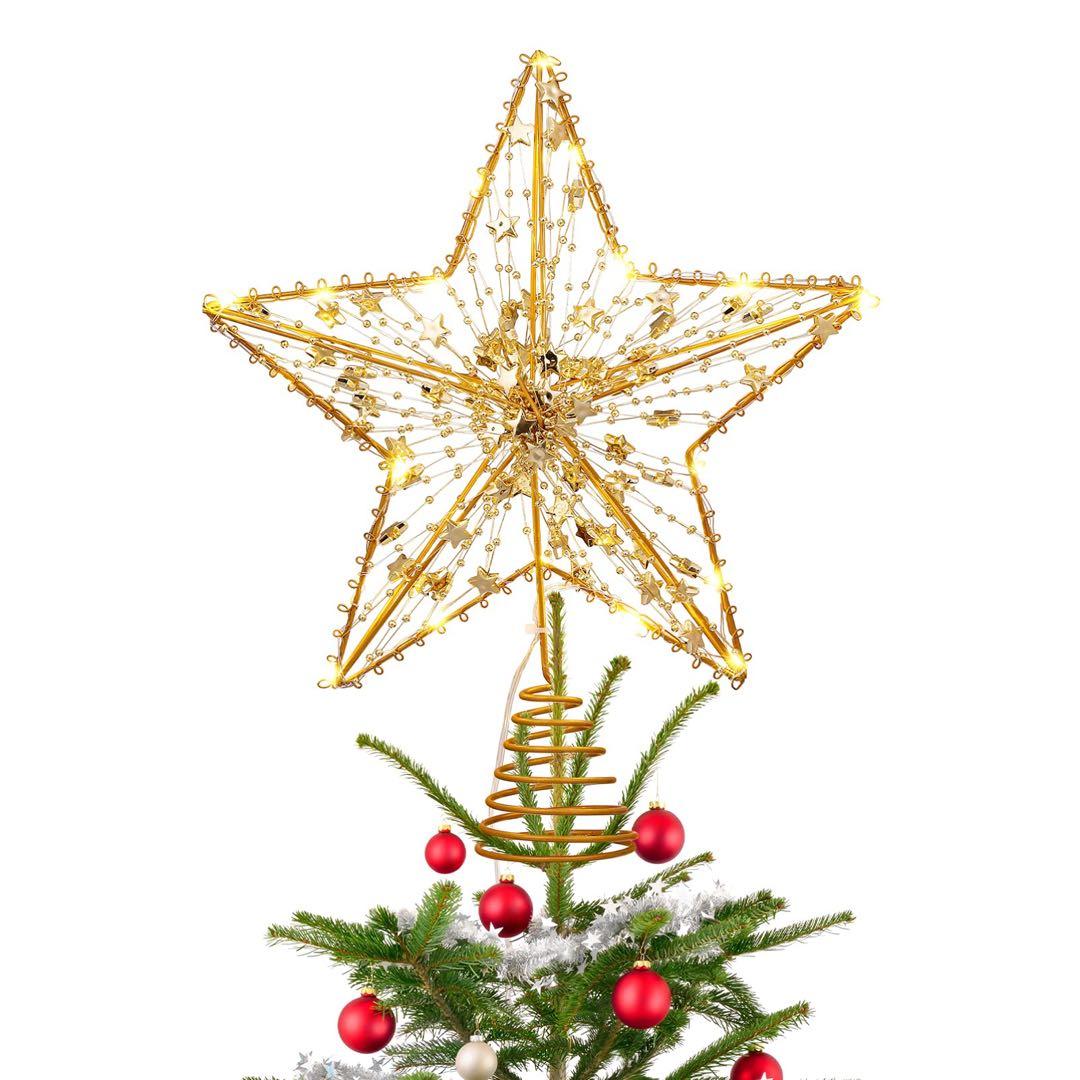 早い者勝ち❣️ OSALADI クリスマスツリートッパー スターゴールド