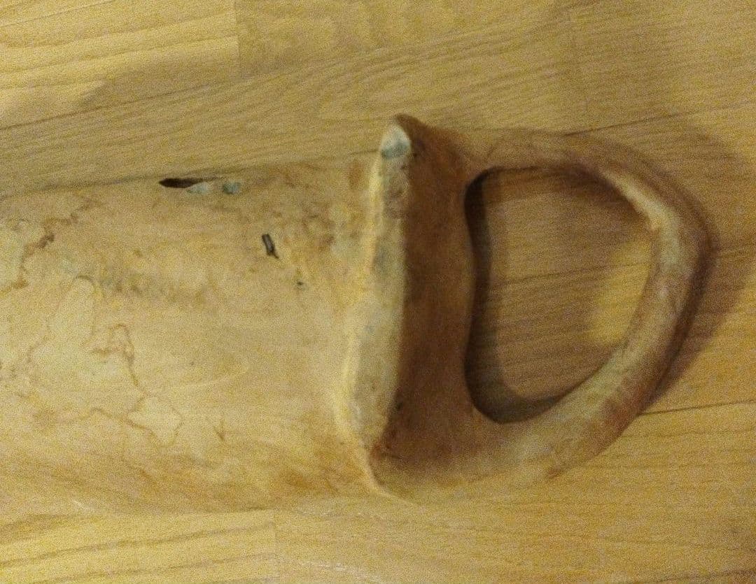 古木 皿 器 無垢 ヴィンテージ アンティーク 木製 大型 ハンドルバスケット