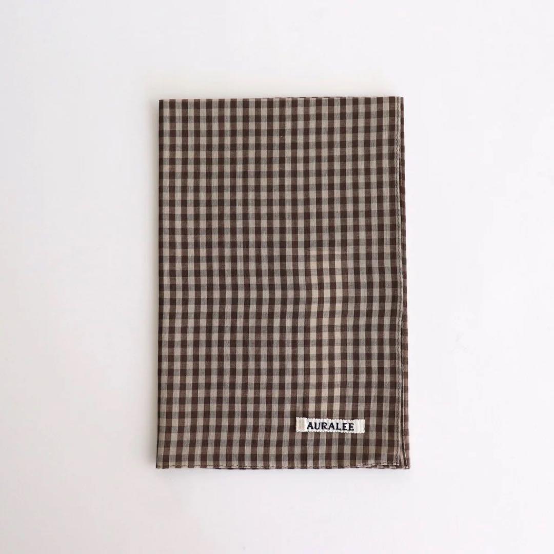 小物 AURALEE AIRY LIGHT COTTON CHECK SCARF