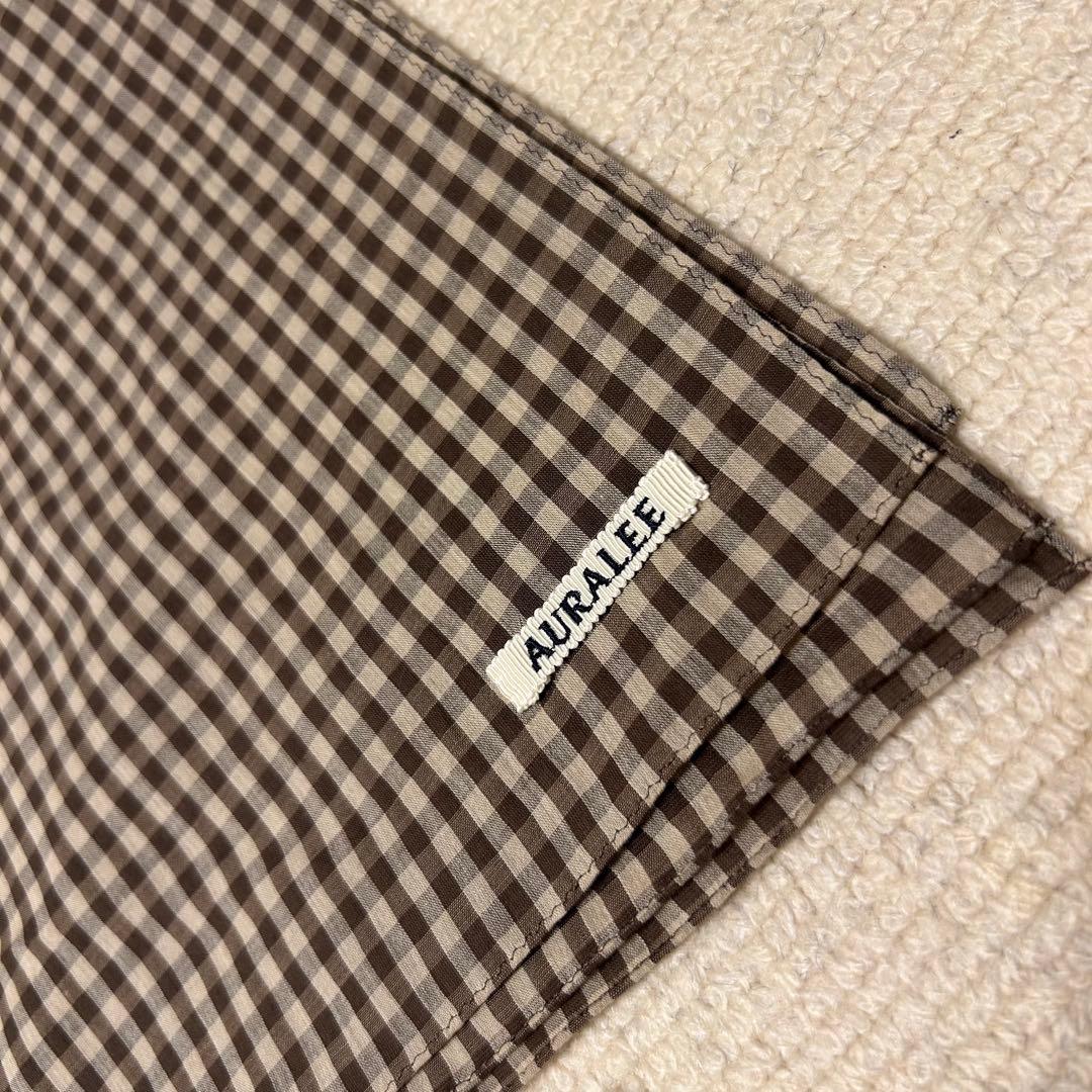 小物 AURALEE AIRY LIGHT COTTON CHECK SCARF