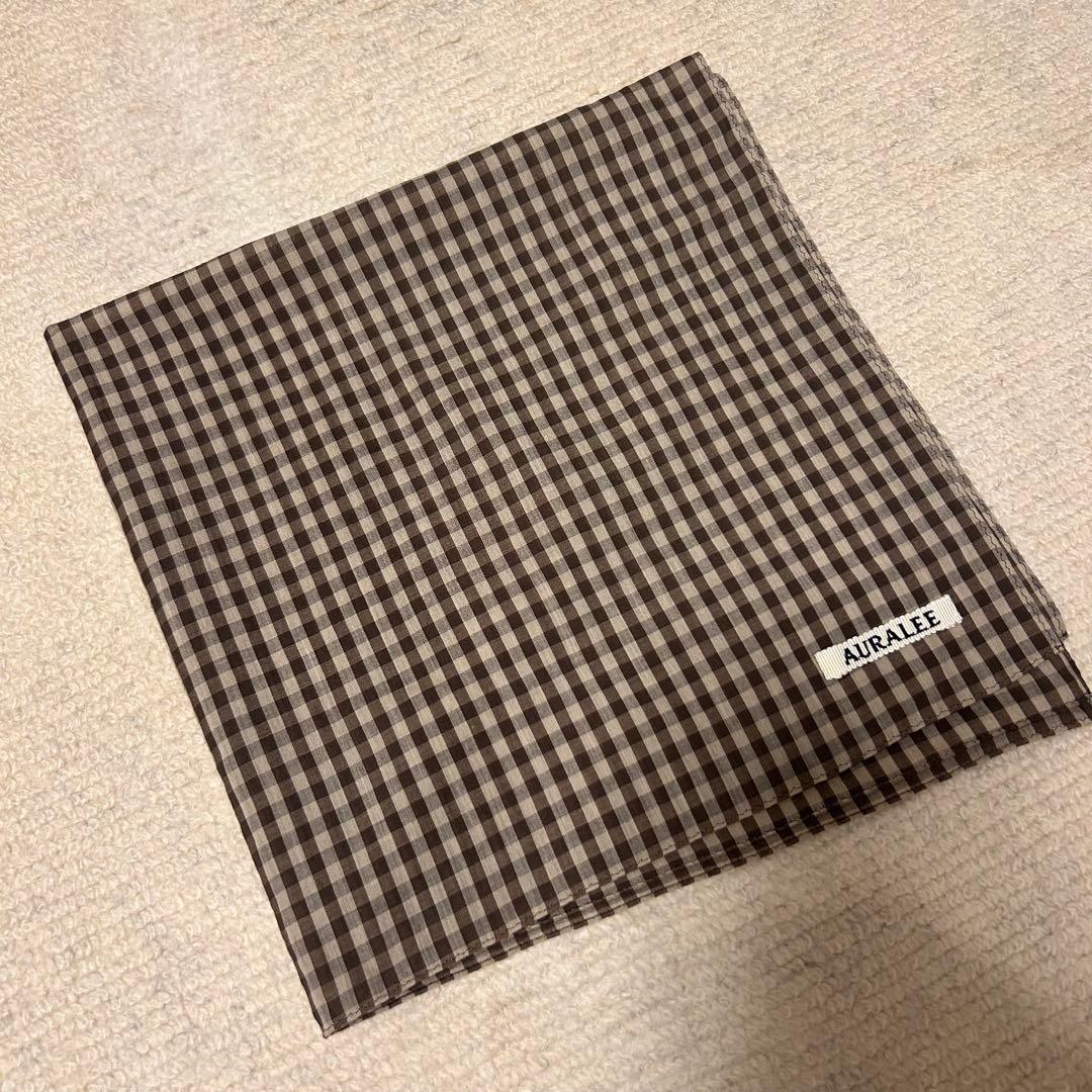 小物 AURALEE AIRY LIGHT COTTON CHECK SCARF