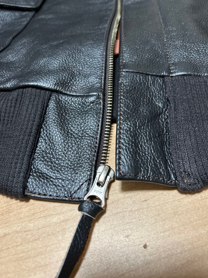 【美品】A2フライトジャケット 黒38 ホースレザージャケット