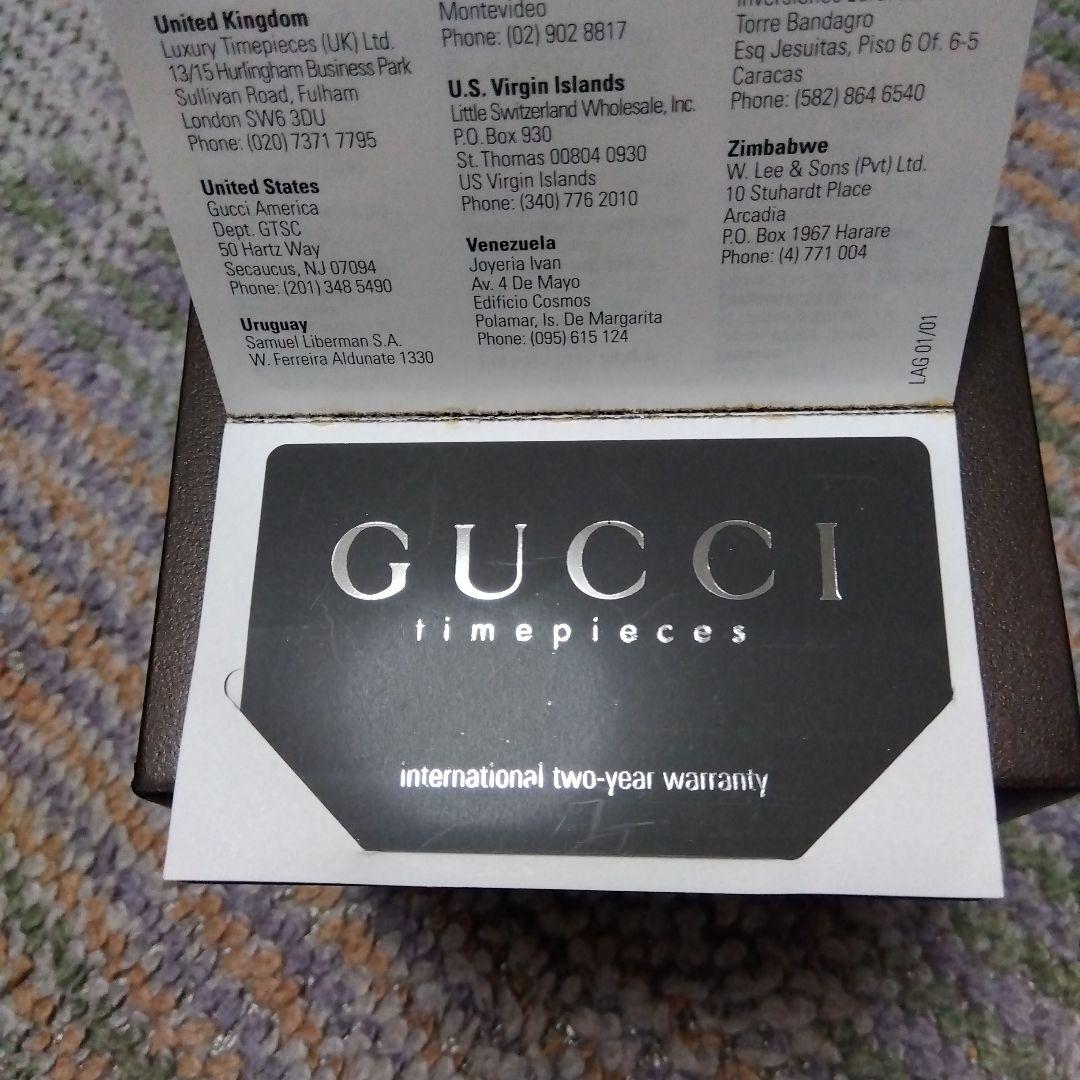 GUCCI クォーツ腕時計 シルバー/ブラック皮紐