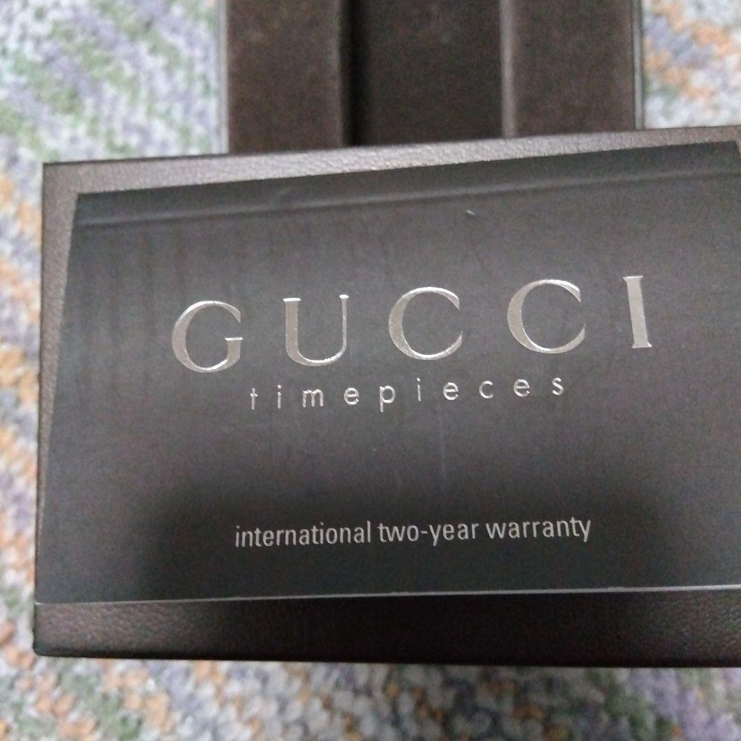 GUCCI クォーツ腕時計 シルバー/ブラック皮紐