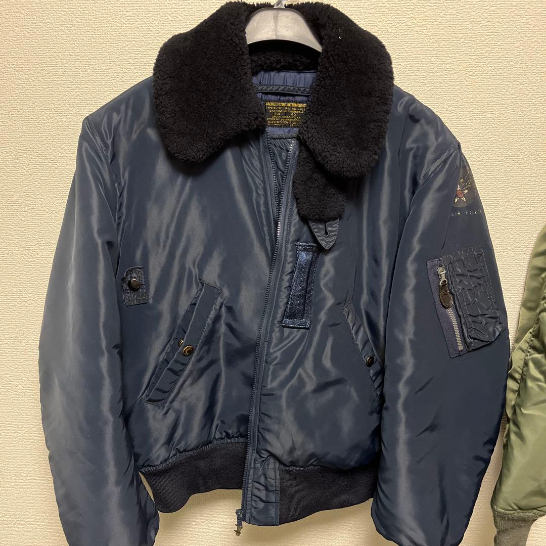 b15フライトジャケット ネイビー L