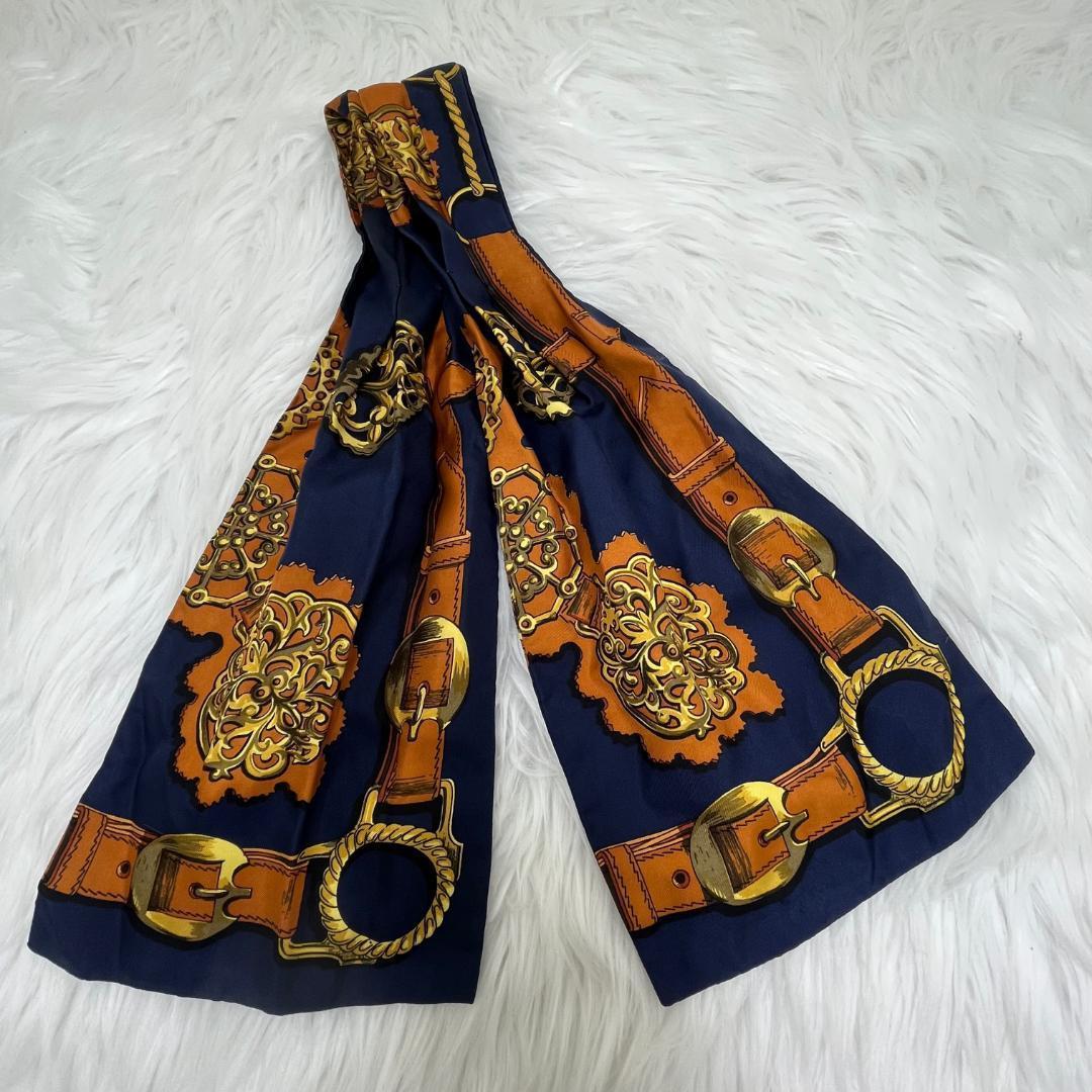 エルメス HERMES スカーフ　シルク100％ 　タグあり