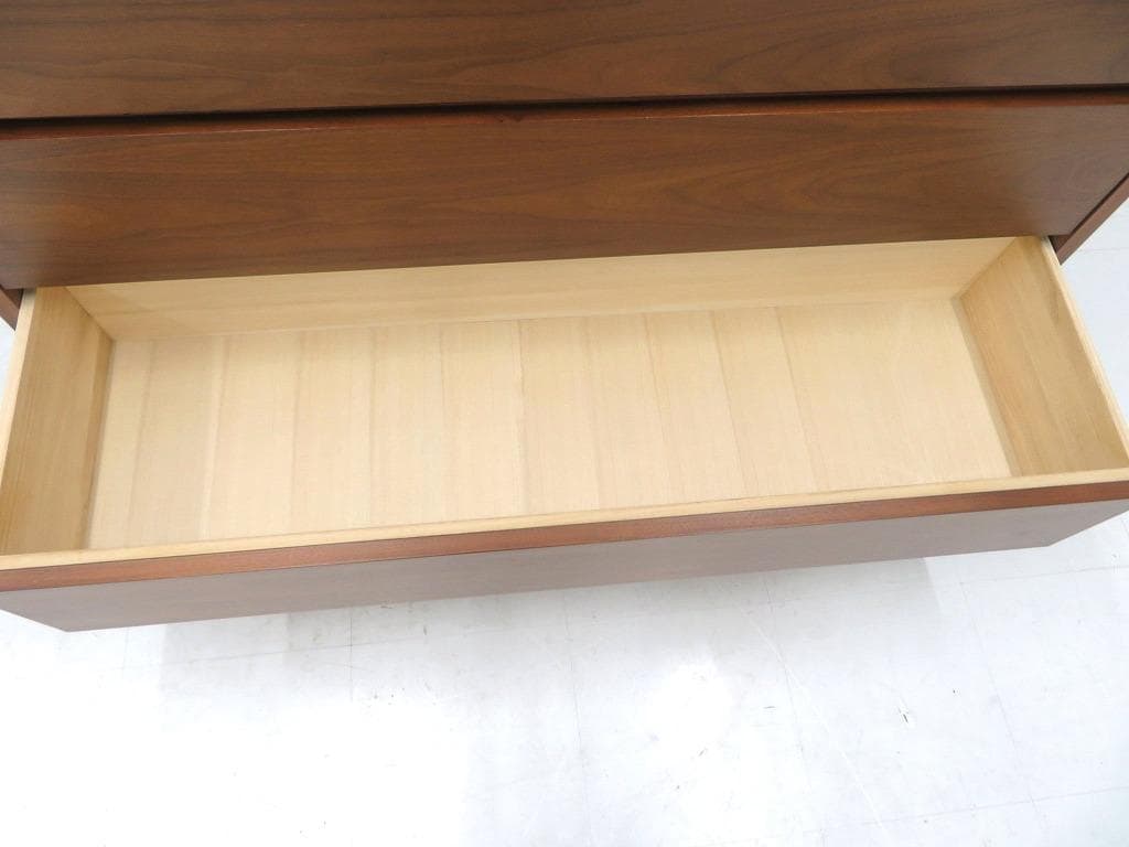 展示品　IDC大塚家具　ウォールナット　6段　チェスト　整理箪笥　タンス