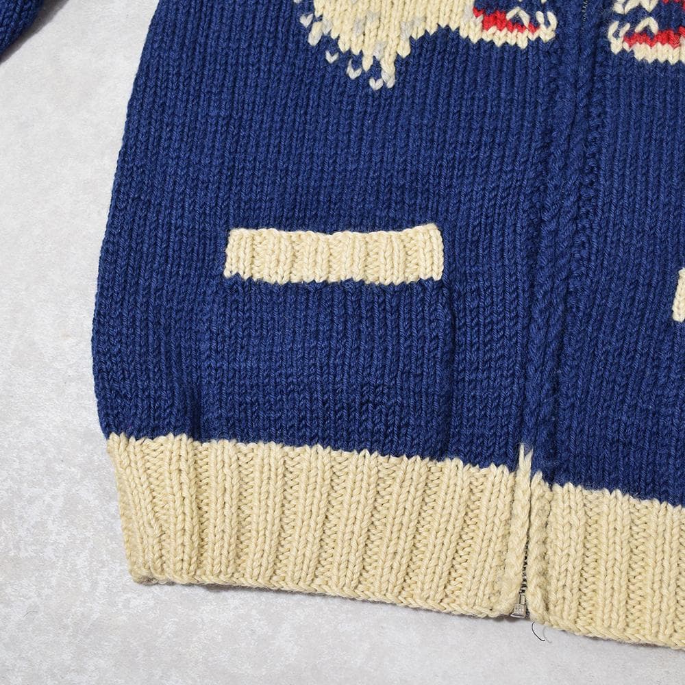 90s ALASKA カウチン ニット セーター S 古着 アメカジ ビンテージ
