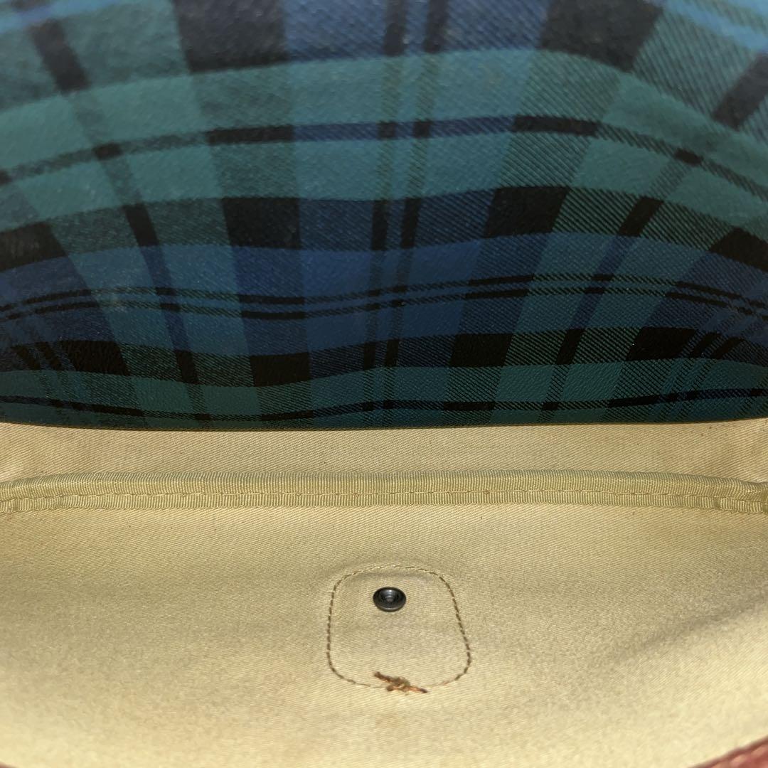 ポロラルフローレン　ブラックウォッチ　ショルダーバッグ　チェック柄　PVCレザー