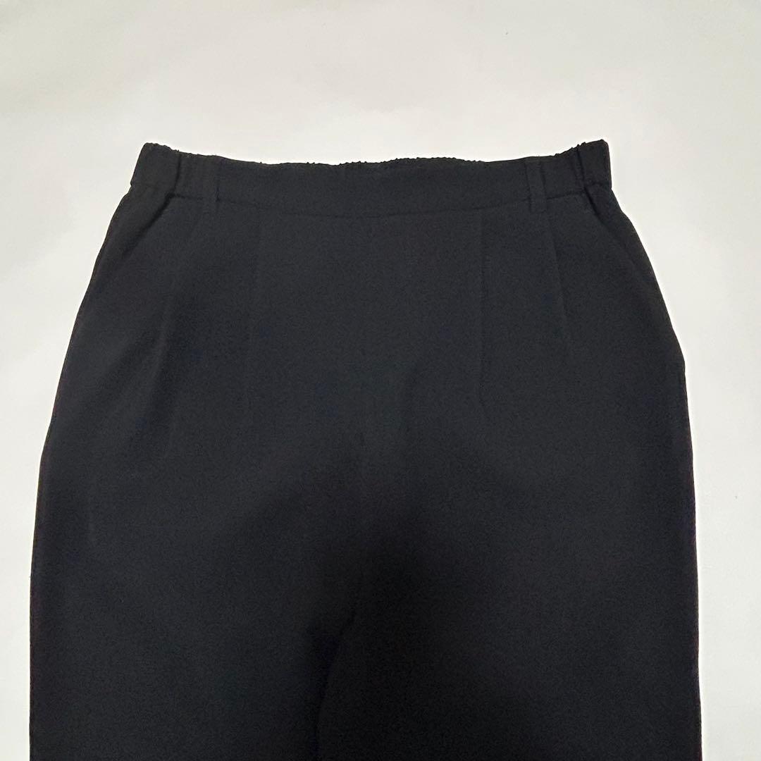 美品✨23区 スーツ セットアップ パンツ ノーカラー ボタンレス ビジネス 黒
