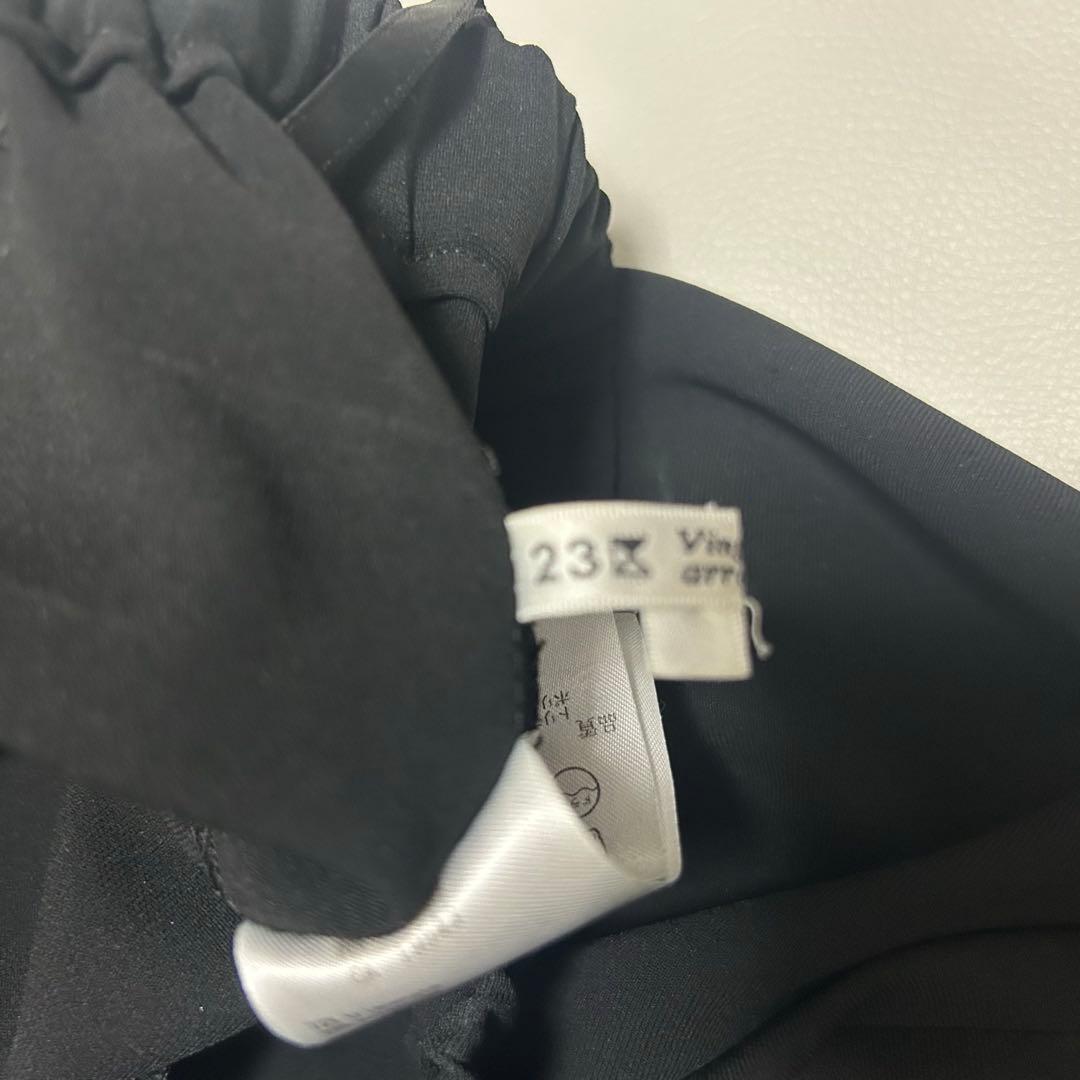 美品✨23区 スーツ セットアップ パンツ ノーカラー ボタンレス ビジネス 黒