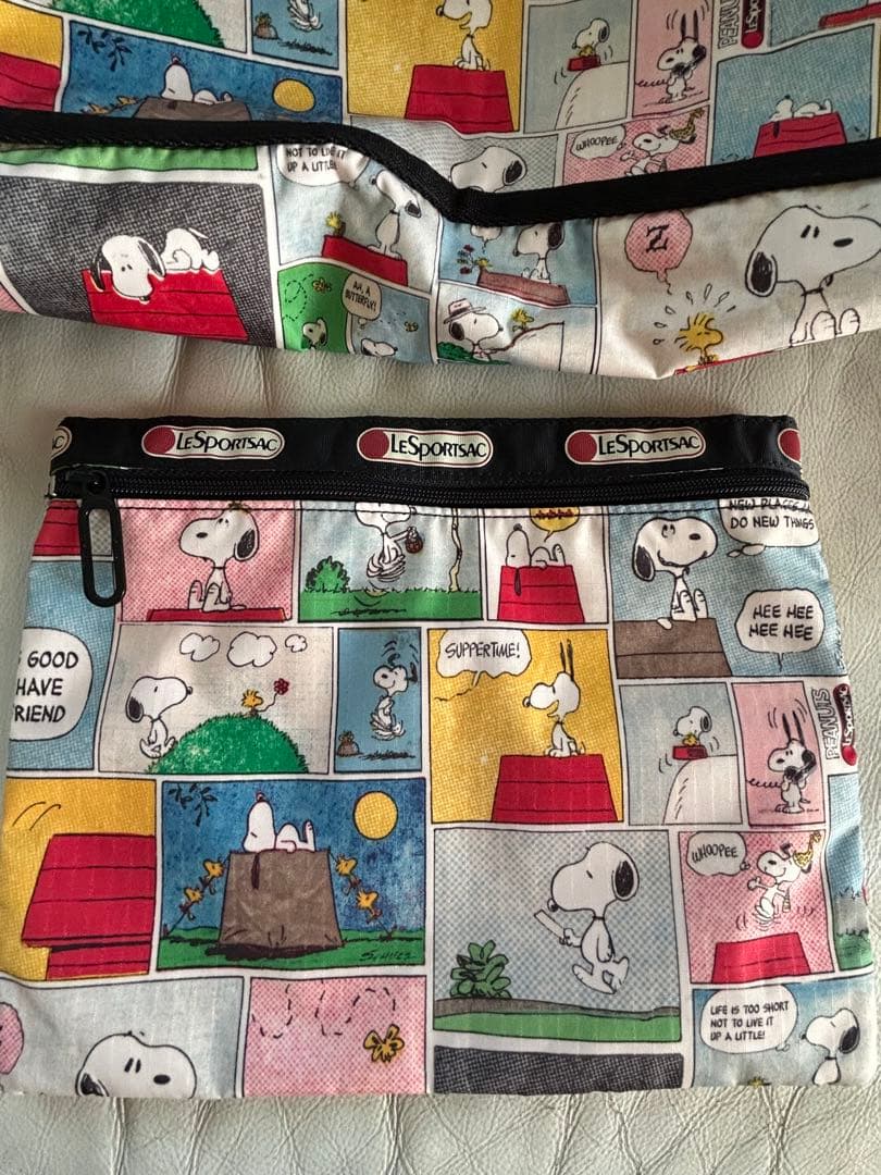 大容量　美品 2wayレスポートサックボストンバッグスヌーピーポーチ付き