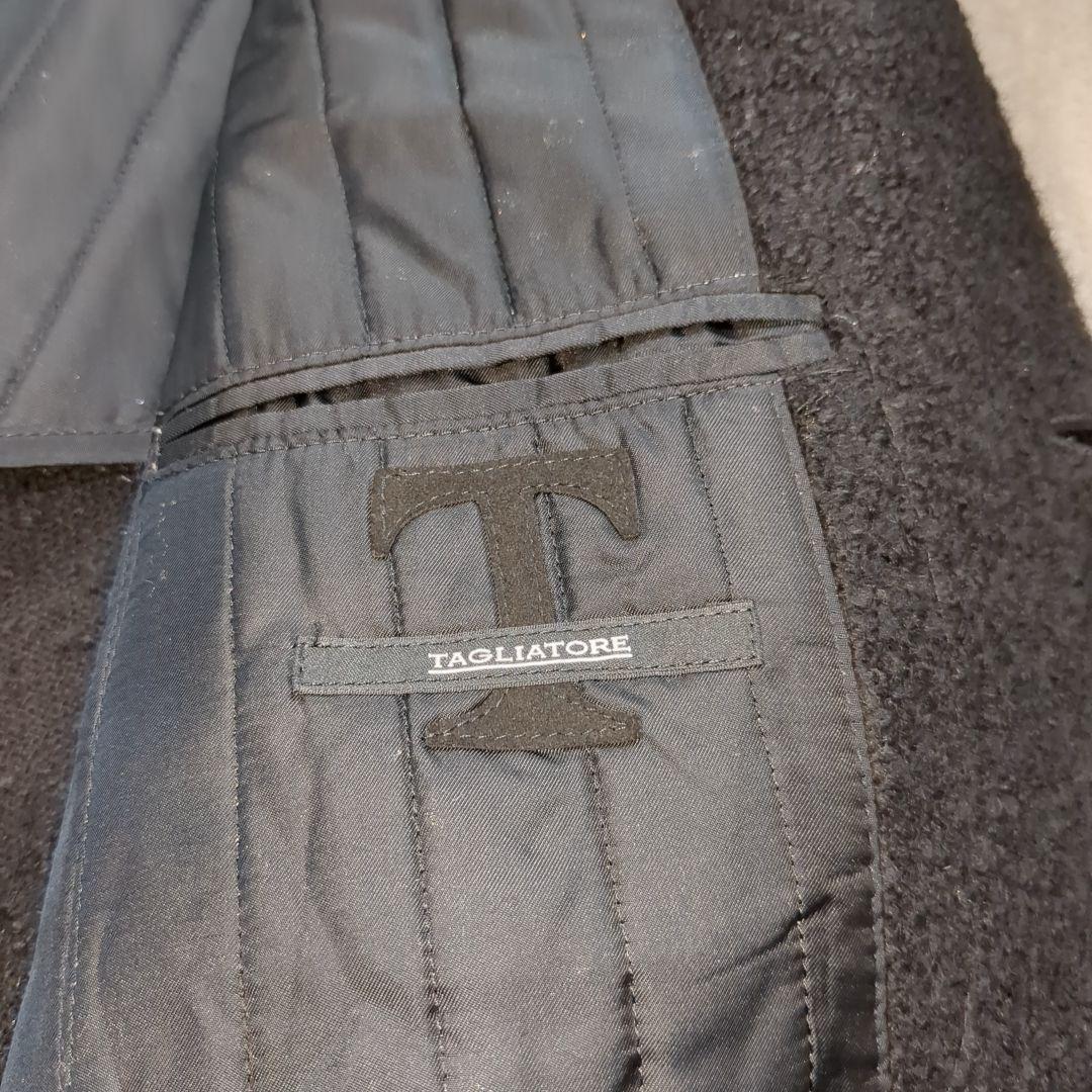 タリアトーレ チェスターコート くるみボタン 希少サイズ 54 ブラック