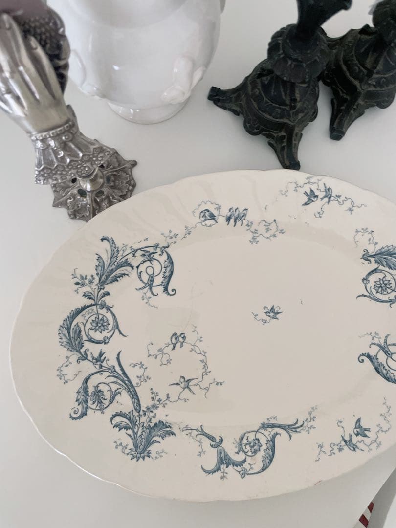 GIEN RINCEAUX ジアン オーバル皿 ランソー フランスアンティーク