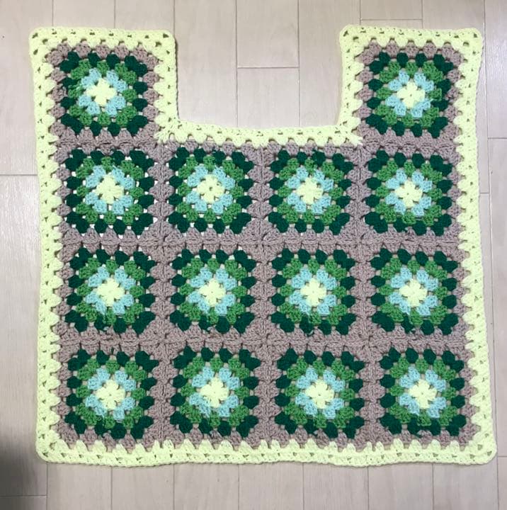 トイレマット トイレカバー グラニースクエア  マット 手編み