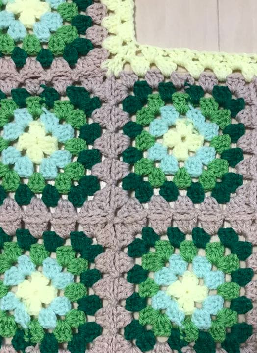 トイレマット トイレカバー グラニースクエア  マット 手編み