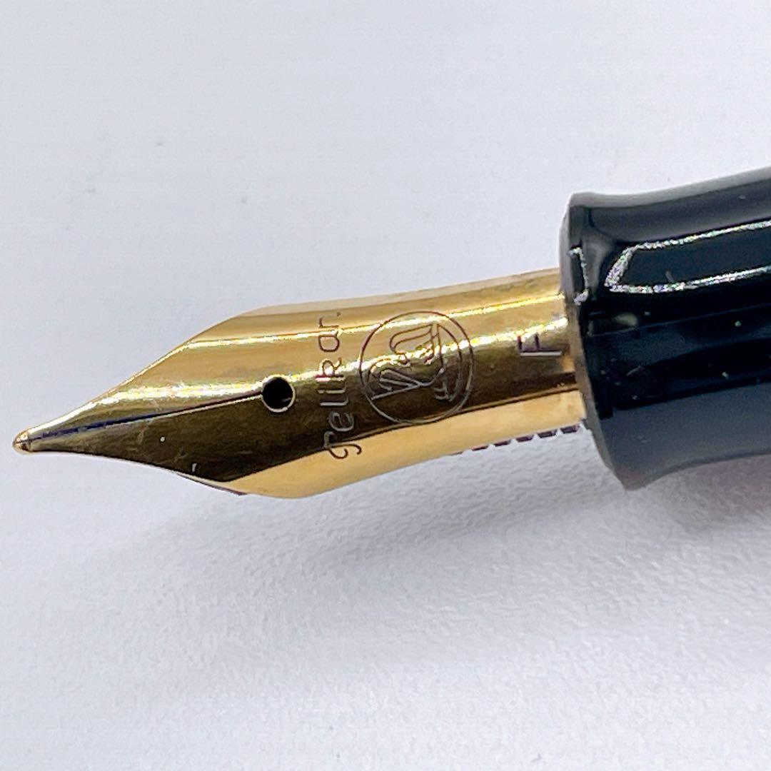 【美品】ペリカン　万年筆　クラシック　M200 太字　F ブラック　ゴールド