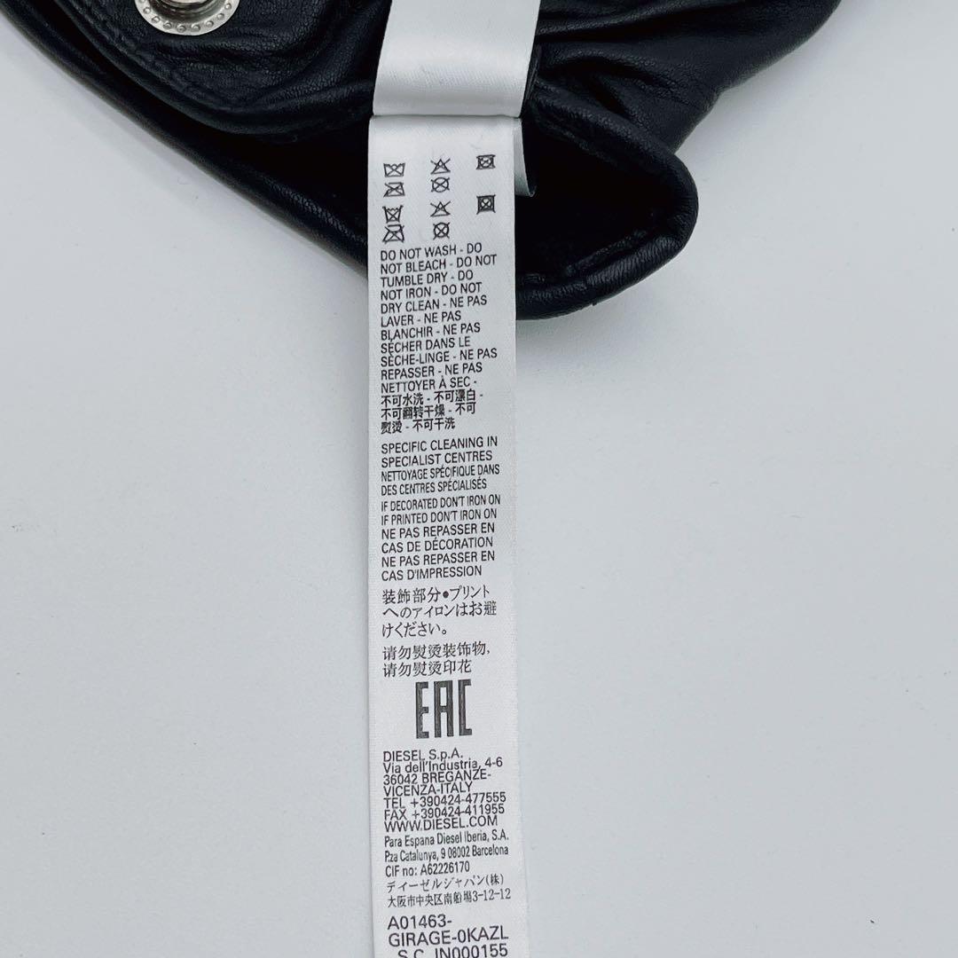 【DIESEL】メンズ 手袋 グローブ レザー ポケットデザイン 羊革 ブラック