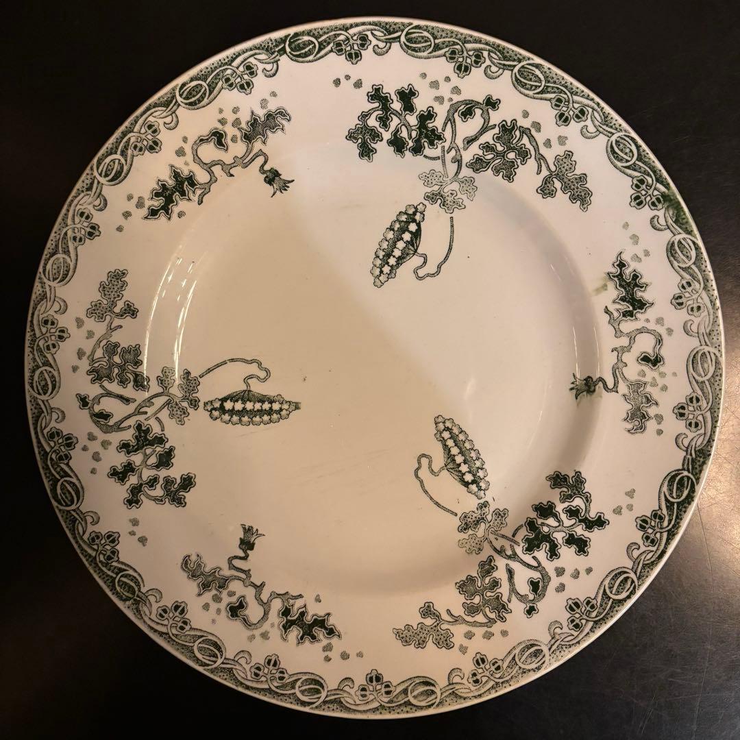 フランスアンティークプレート 3枚セット ラズベリー・小鳥・ボタニカル・小花柄