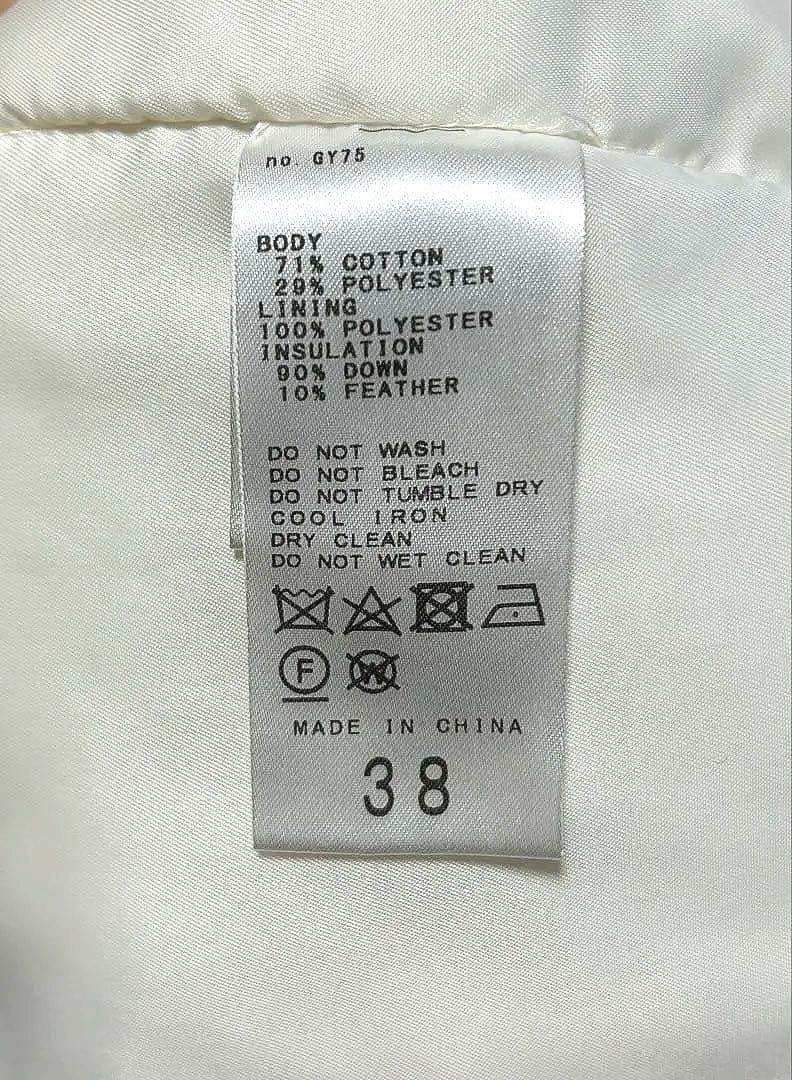「SLOBE IENA」 ダウンジャケット 38 ホワイト ショートダウン