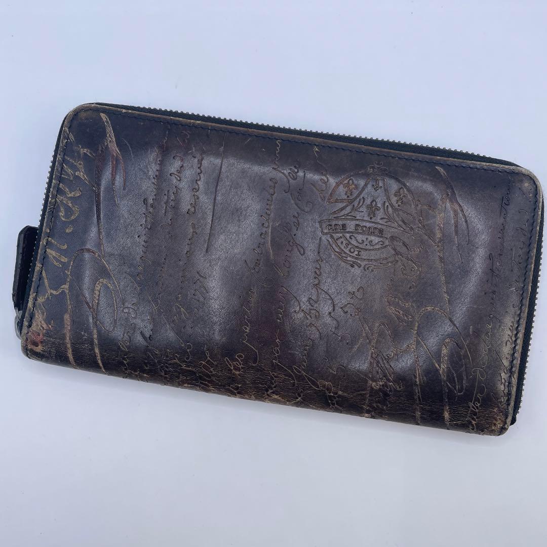 特価✨ ベルルッティ 長財布 カリグラフィー レザー ラウンドファスナー 茶