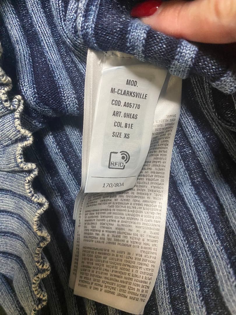 DIESEL XSチューブトップ ベアトップ インディゴニット