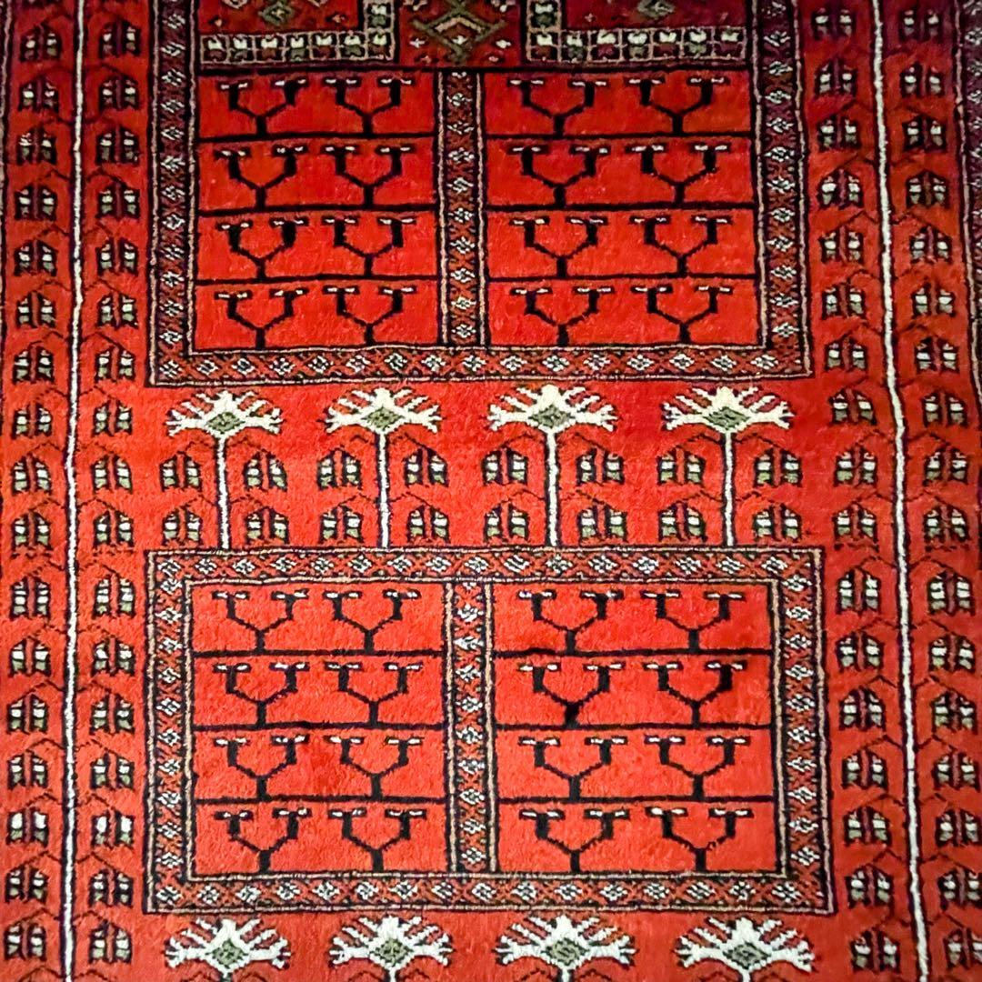 バルーチ産 本物 ペルシャ絨毯 手織り 玄関マット トライバルラグ