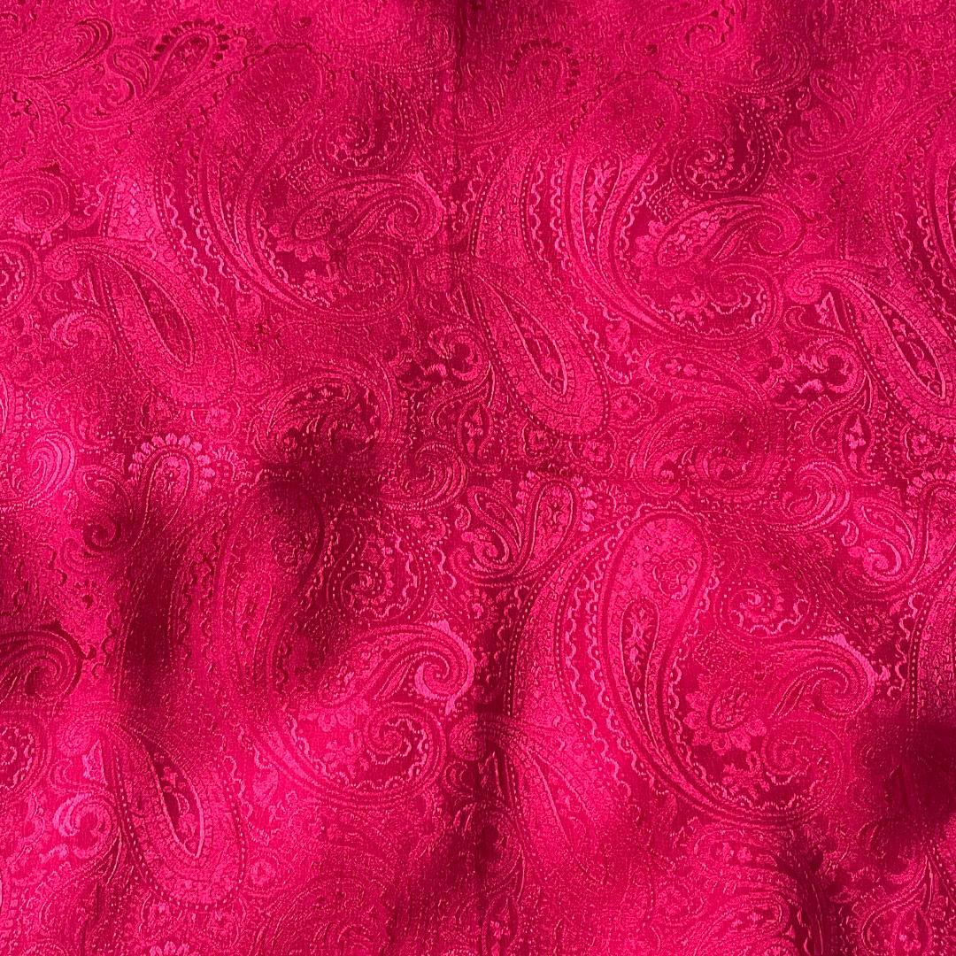 タグ付★CHANEL シルク スカーフ ココマーク チェーン レッド×ゴールド