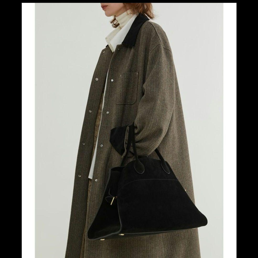 へリンボーン柄 ステンカラーコート 【FanoStudios】