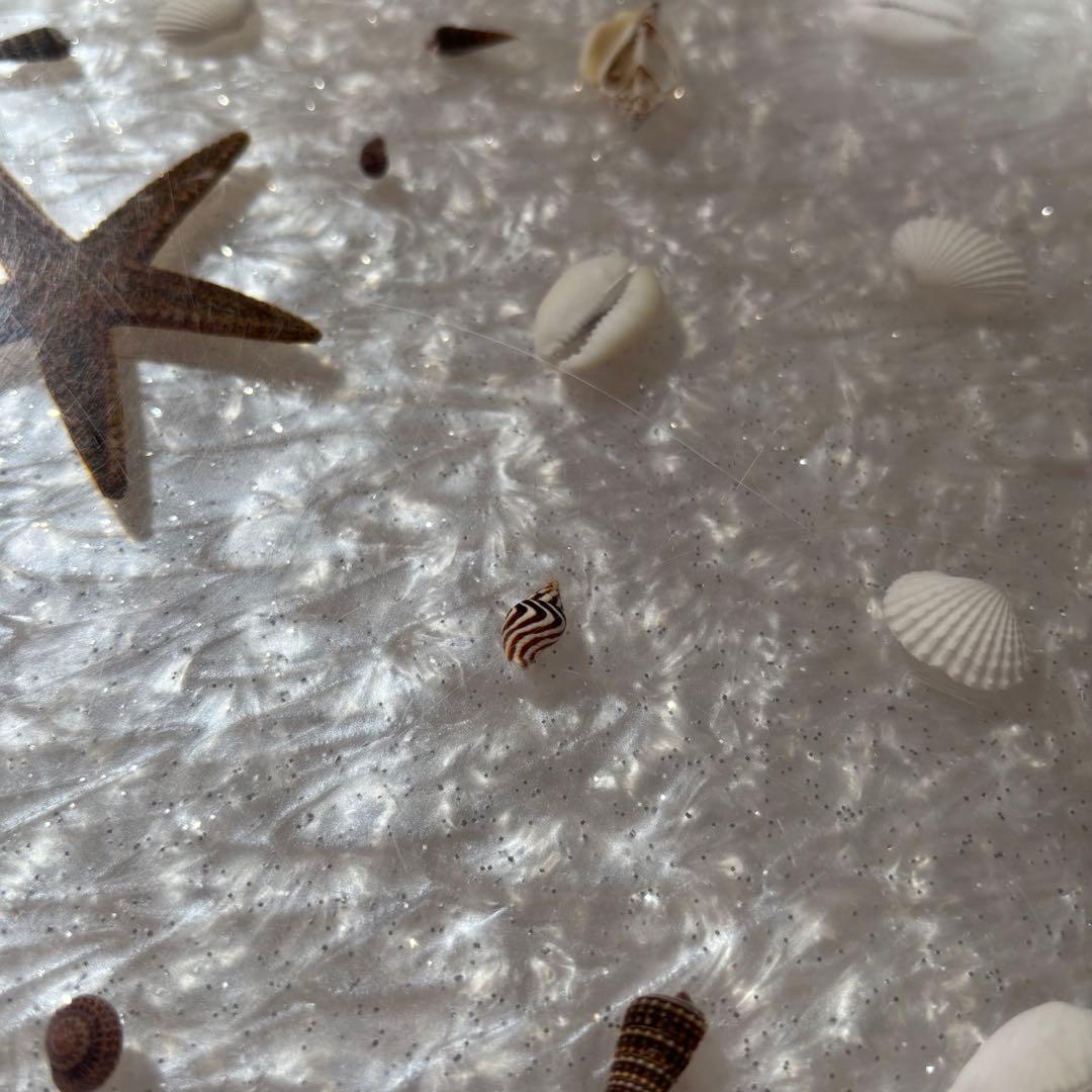 シェル ラタンテーブル　希少　アンティーク　サイドテーブル