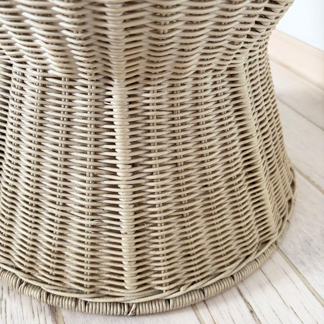 シェル ラタンテーブル　希少　アンティーク　サイドテーブル