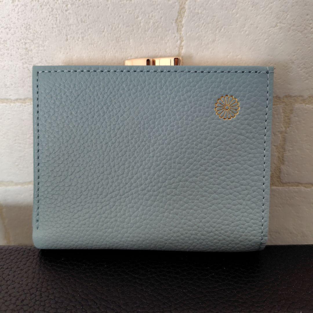 皇居 2つ折り財布 水色