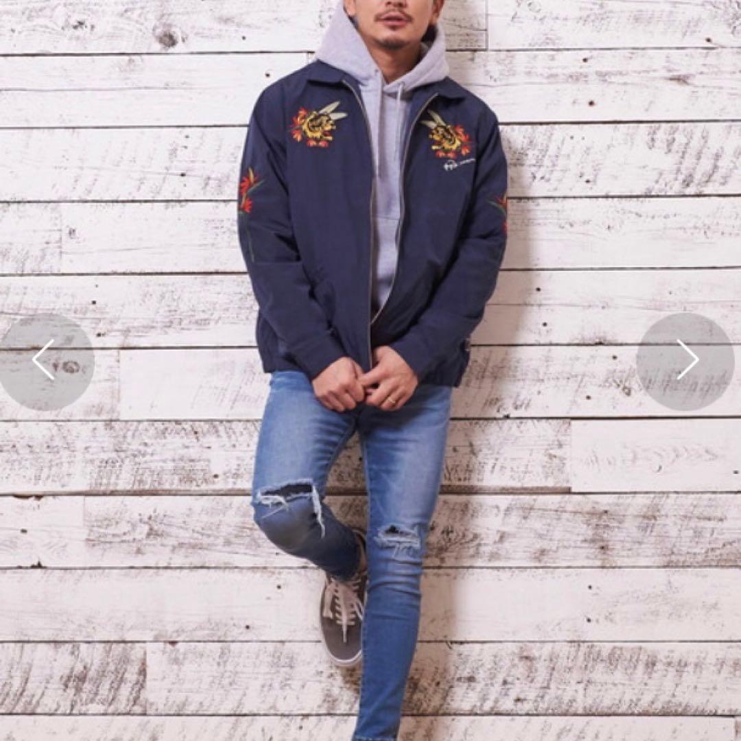 RE:ROOM タイガーエンブロイダリージャケット ベトジャン ネイビー