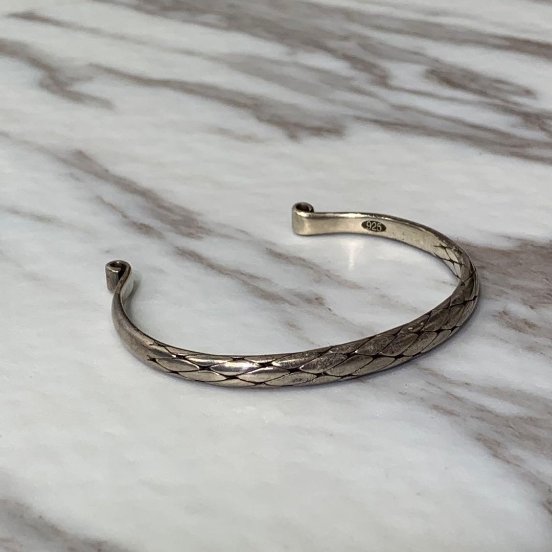 amp japan バングル シルバー925 刻印 スネーク柄 ブレイド ブレス