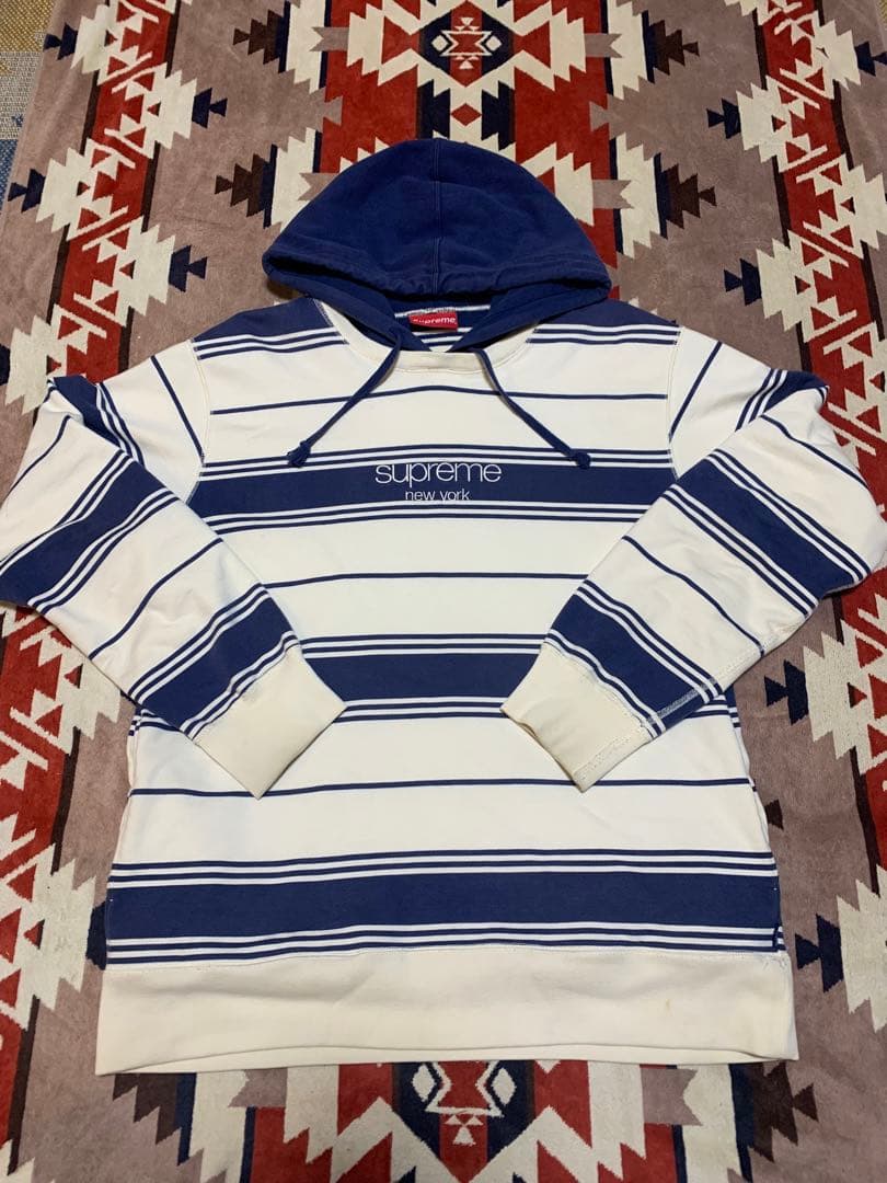 Supreme Lサイズ　白/青